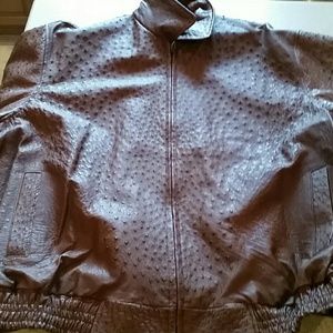 Ostrich leather jacket